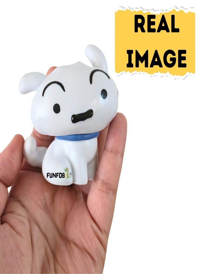 FUNFOB Shinchan Action Figure Height -7cm | Shiro Toy Figure for Boys & Girls PVC Multicolour | Shiro Figure - Image 3